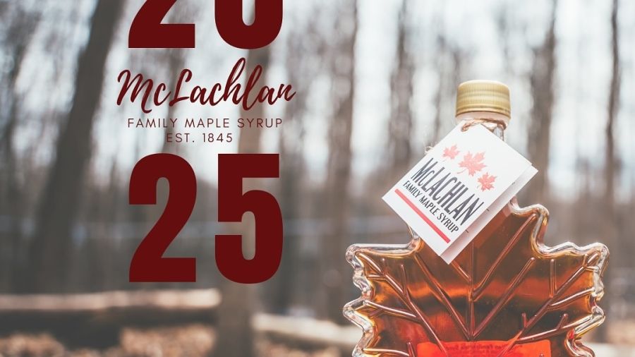 Bottle of maple syrup 