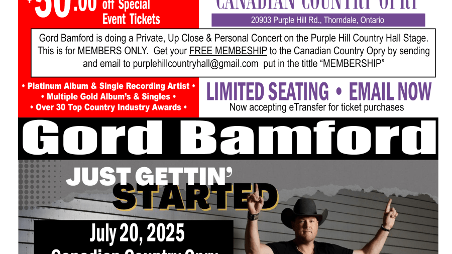 Gord Bamford Concert 