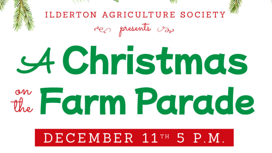 Christmas farm parade information poster 