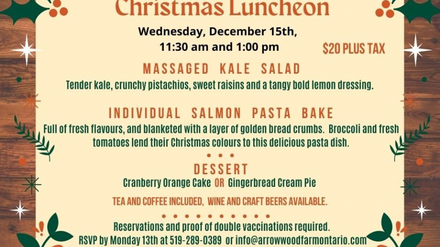 harvest table luncheon information poster 