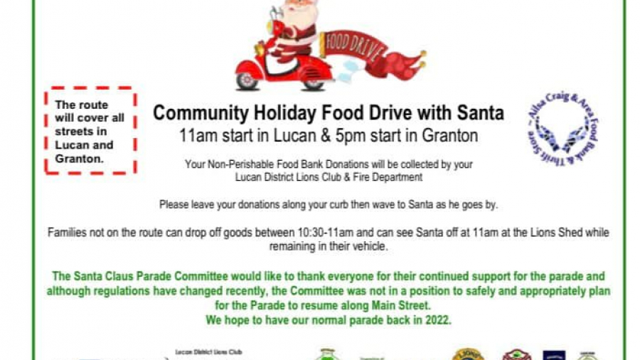 Lucan food drive info poster 