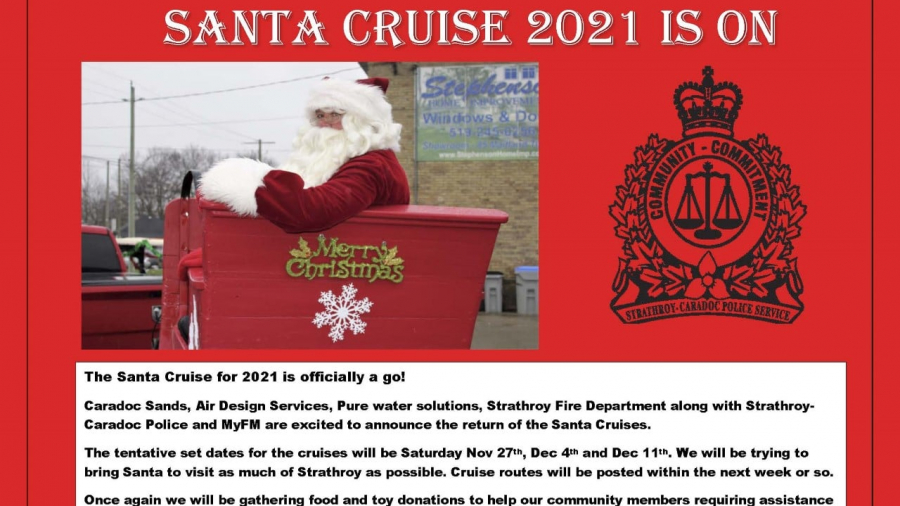 Santa cruise 2021 information poster 