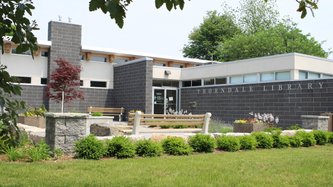 Thorndale Public Library exterior 