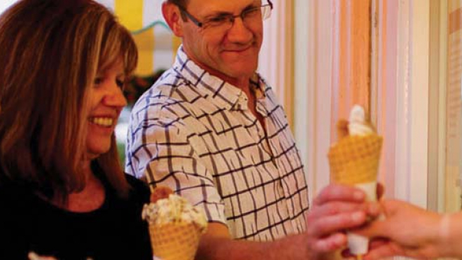 family getting ice cream 