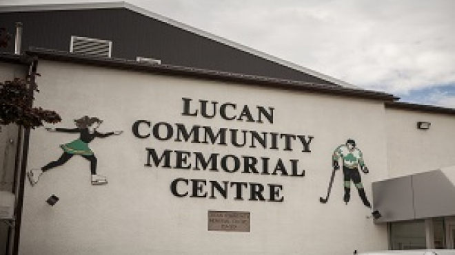 outside of the Lucan community centre building 