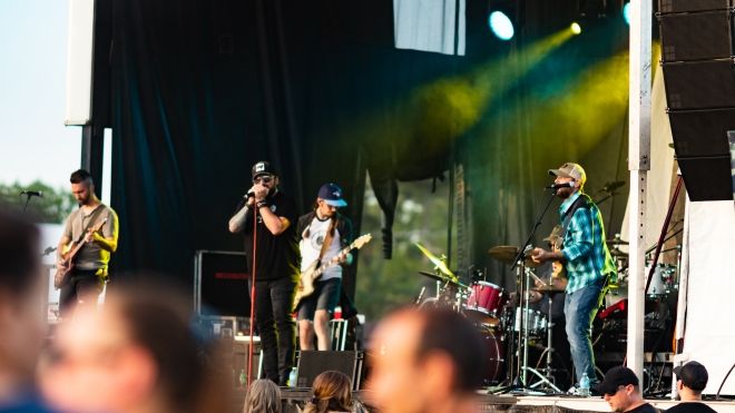 Band on stage 