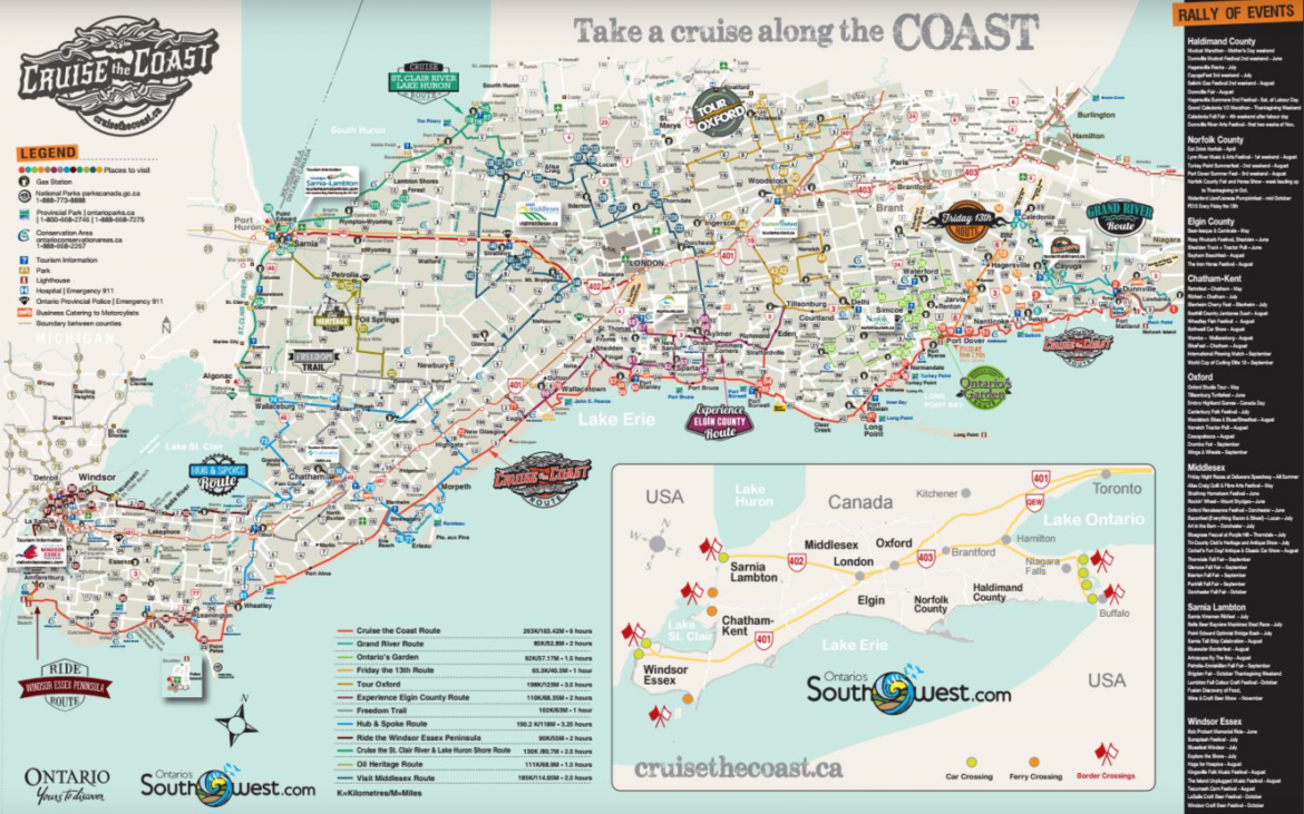 Cruise the Coast Map