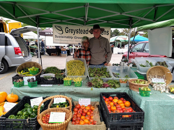 Husband and wife with their produce 