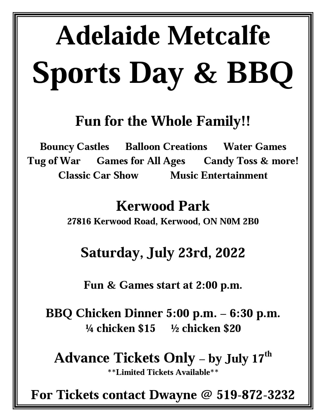 adelaide metcalfe sports day and bbq poster 