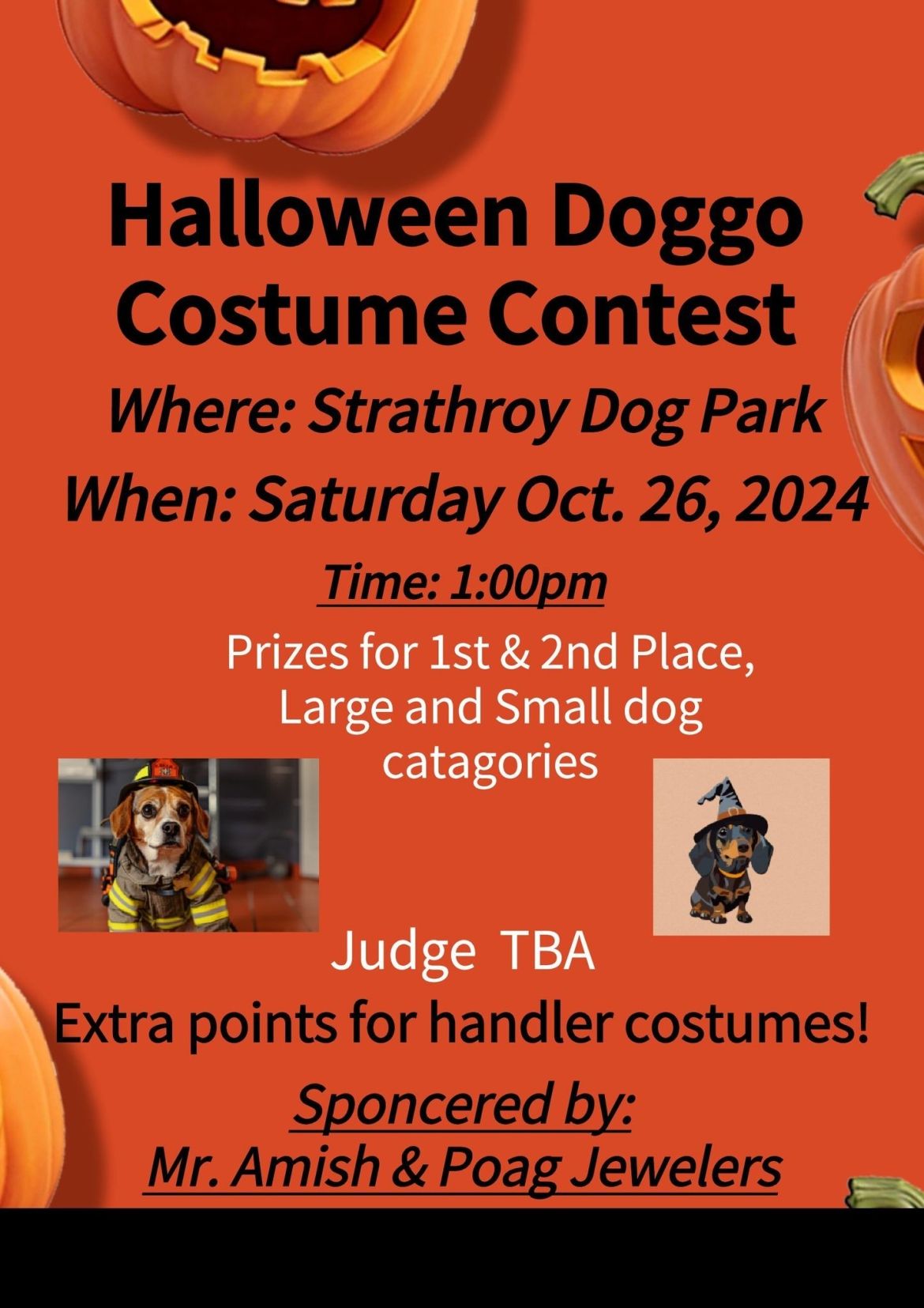Doggo Halloween Costume Contest Poster