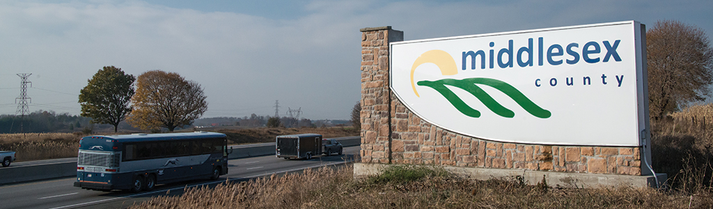 Middlesex County highway sign