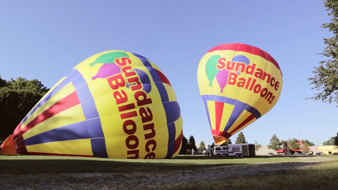two Sundance hot air balloons 