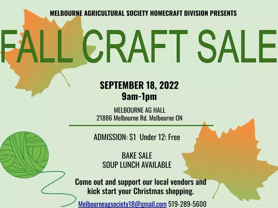 fall craft sale poster 