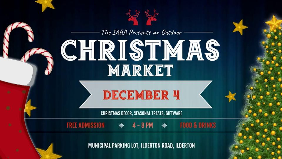 Ilderton Christmas market information poster 