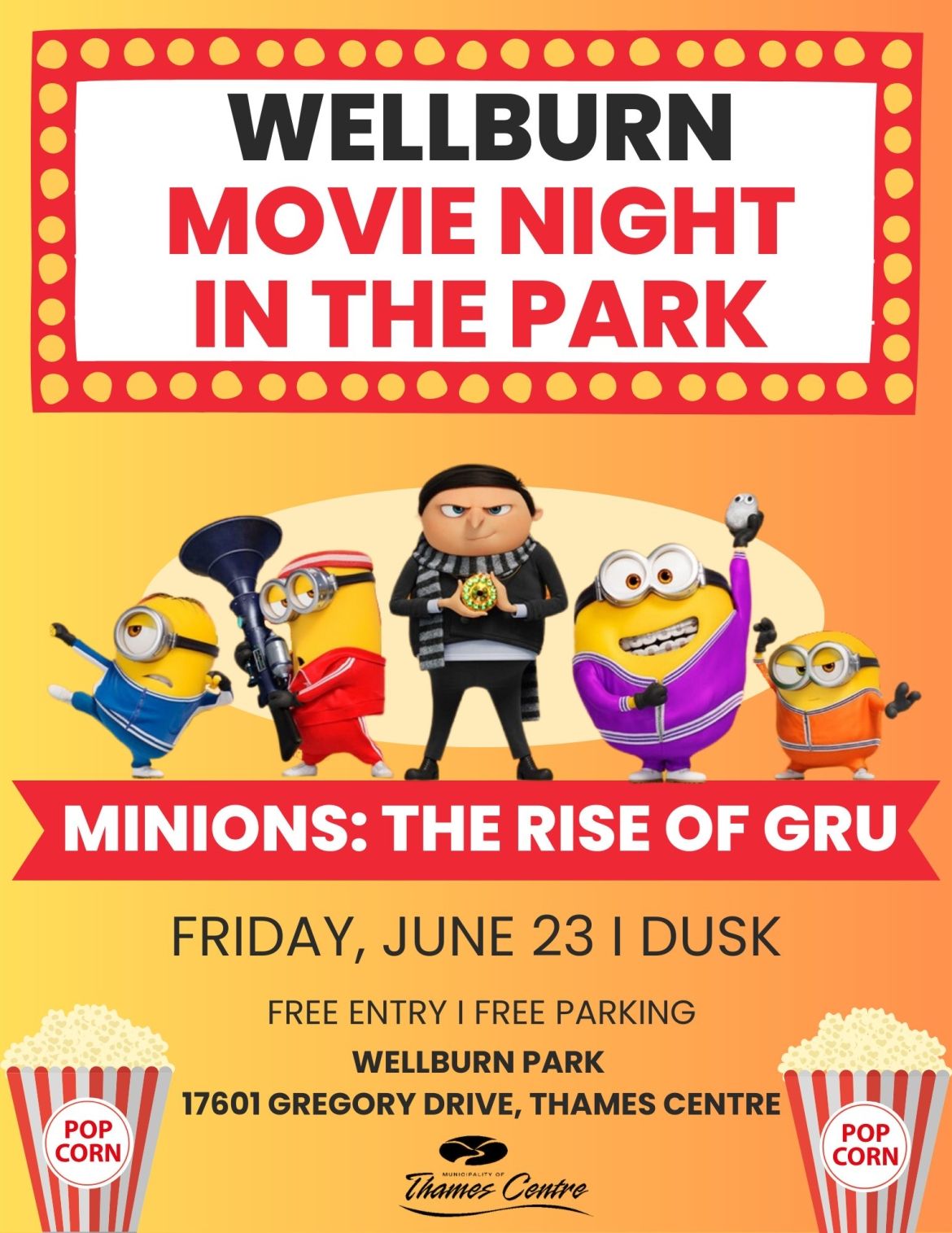 minions the rise of Gru - Wellburn movie night in the park