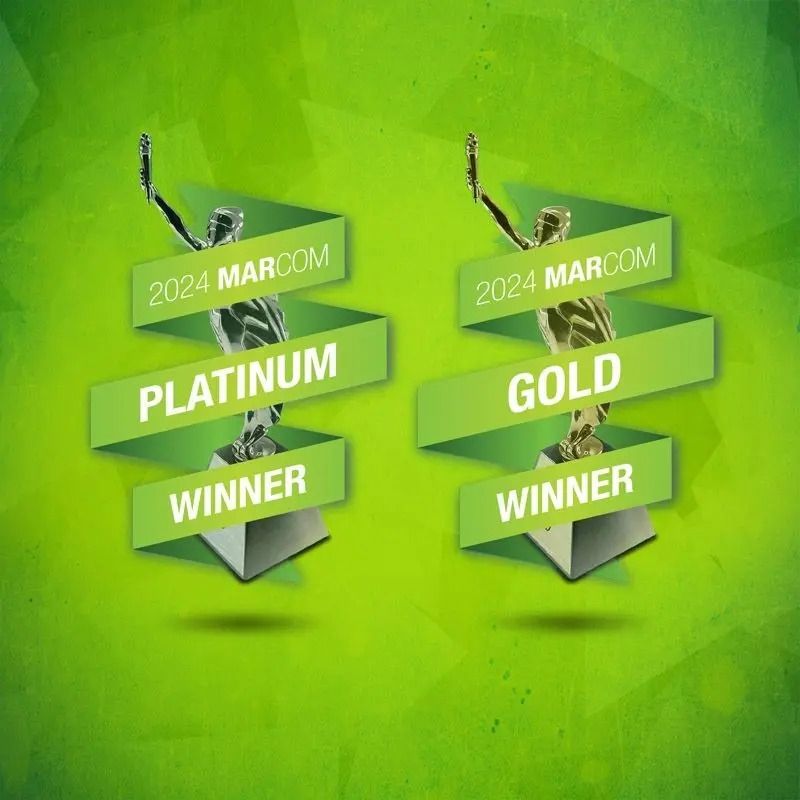 Marcom Awards Gold and Platinum 