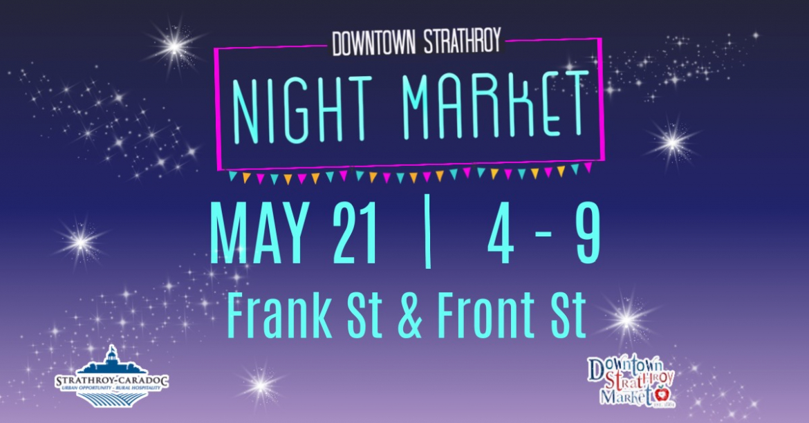 downtown strathroy night market poster