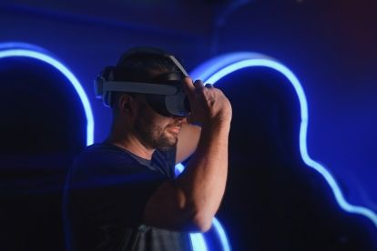 Man wearing VR gear 